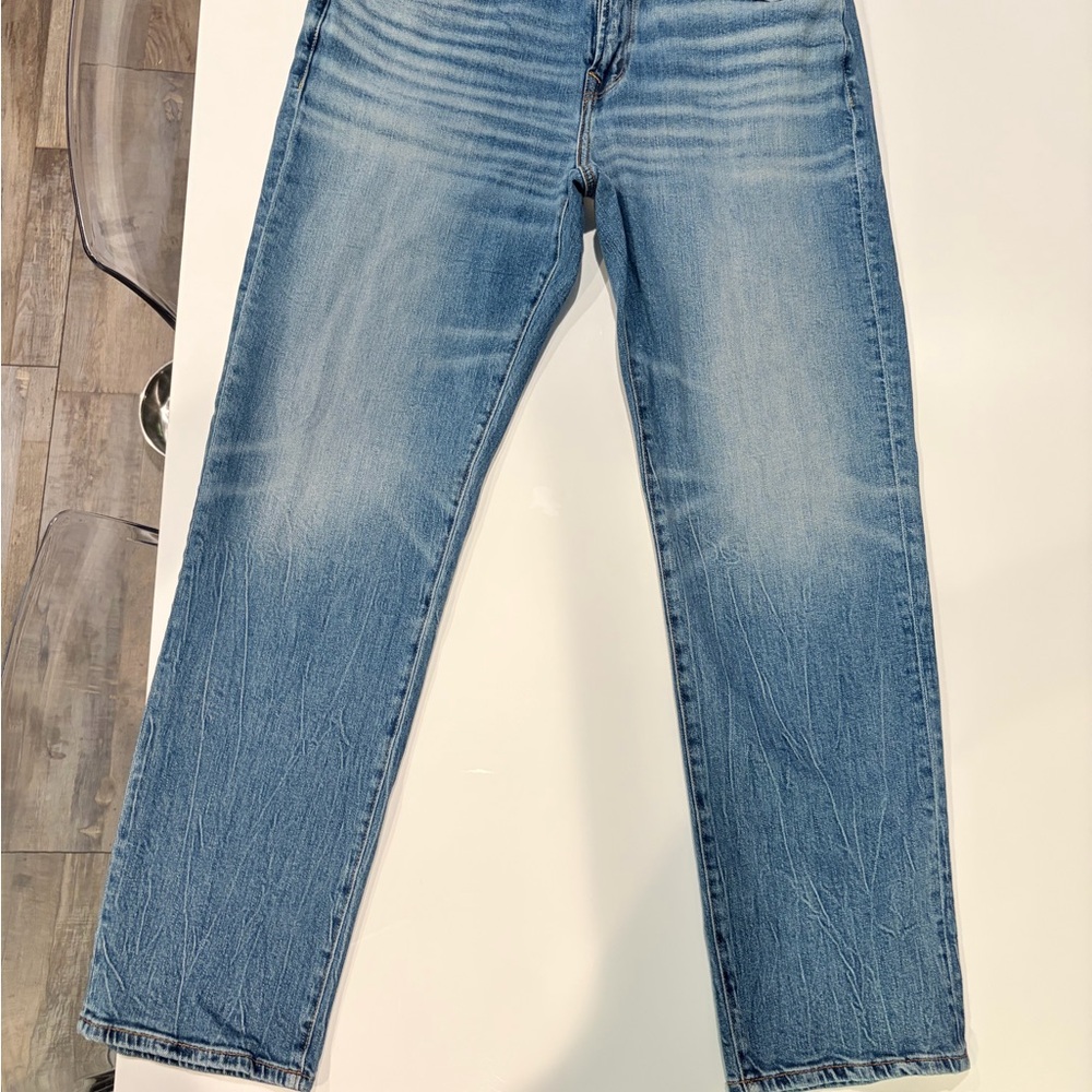 American Eagle Outfitters Men's Straight Jeans in Light Blue